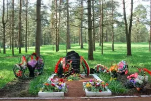Мемориальный парк «Роща пятисот» на окраине города Кингисеппа в Ленинградской области, фотография 4