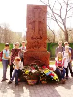 Хачкар в память армян, погибших на брянской земле во время Великой Отечественной войны