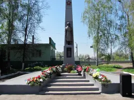 Памятник погибшим годы Великой Отечественной войны воинам. Мемориал Памяти в п.Фруктовая Луховицкого района Московской области