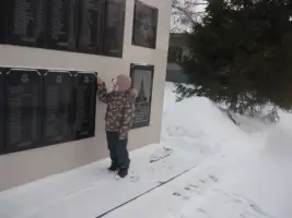 Памятник погибшим годы Великой Отечественной войны воинам. Мемориал Памяти в п.Фруктовая Луховицкого района Московской области, фотография 2