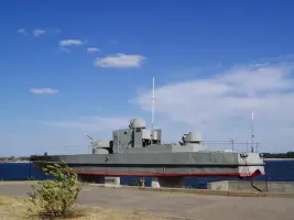 Памятник Волжской военной флотилии. Бронекатер «БК-13», фотография 3