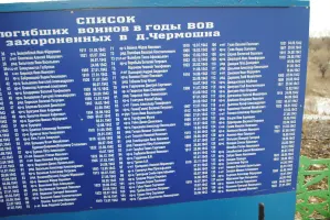 Воинское захоронение на окраине деревни Чермошна Белёвского района Тульской области, фотография 2
