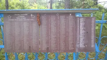 "Братское захоронение. Место гибели Маншук Маметовой"