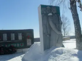 Памятник погибшим воинам в годы ВОВ в селе Трубачево, Шегарского района, Томской области, фотография 4