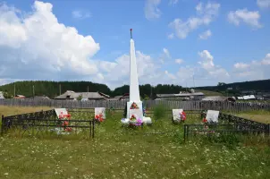 Обелиск погибшим в Великой Отечественной войне жителям деревень Ощепково и Чепчугово Режевского района