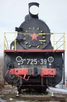 Паровоз ЭМ 725-39 на станции Тверь
