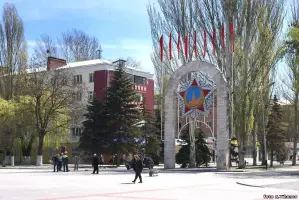 Знак и арка «Орден Победы" – г. Волгодонск, Ростовская область