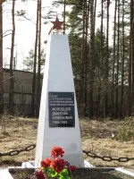 Памятник, установленный Молодцову Дмитрию Семеновичу, находится в г. Кировск, Ленинградской области, за заводом «Ладога», у самой дальней, фотография 2