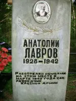 Место вероятной гибели пионера-разведчика Анатолия Лаврова