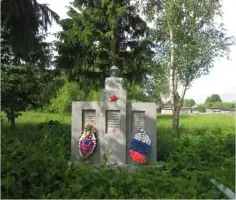 Обелиск в деревне Карпово Мышкинского района Ярославской области