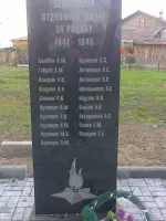 Памятный знак в честь воинов-земляков, погибших в годы Великой Отечественной войны (1941−1945 гг.), 1975 год, село Лончаково Бикинский район, фотография 2