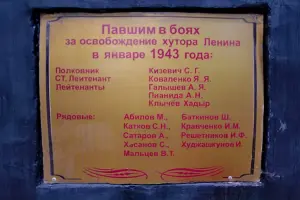 Братская могила воинов ВОВ – хутор Ленина, Белокалитвинский район, Ростовская область