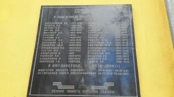 Мемориальная доска, посвящённая выпускникам школы №6 города Люберцы, погибшим в годы Великой Отечественной войны
