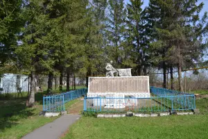 Памятник павшим советским воинам.Деревня Нижнее Муханово Троснянского района Орловской области, фотография 4