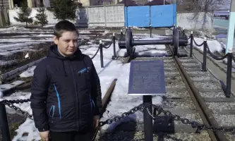 Фрагмент железнодорожной ветки в городе Сарапуле