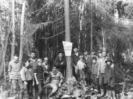 Могила неизвестного летчика /1941г., захоронен в 1991 г./ 8-й км шоссе Пряжа-Петрозаводск, остановка «Площадка» /памятник истории/, фотография 3