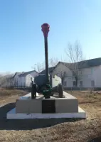 Памятник-пушка. Забайкальский край, г. Шилка, фотография 2