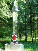Памятник  заместителю командира разведгруппы "Джек" Николаю Андреевичу Шпакову, Большаковский лес