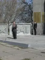 Памятник воинам-землякам, погибшим в годы Великой Отечественной войны, Россия, Омская область, Горьковский район, поселок Алексеевский