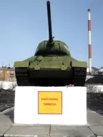 Памятник "Слава воинам - танкистам", Россия, Республика Бурятия, Улан-Удэ, микрорайон Вагжанова, Батарейная улица
