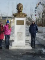 Памятник Герою Советского Союза Дарме Жанаевичу Жанаеву, Россия, Республика Бурятия, Улан-Удэ, парк имени Жанаева