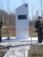 Стела памяти павших воинов в войне 1941-1945 гг., Россия, Красноярский край, Большеулуйский район, деревня Шарыповка