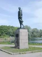 Памятник Зое Космодемьянской в Московском парке Победы Санкт-Петербурга, КАД
