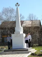 ОБЕЛИСК в память о погибших во время Великой Отечественной войны жителей, Россия, Кировская область, Нолинский район, поселок городского типа Медведок