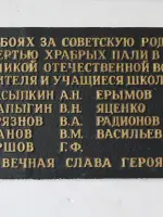 Мемориальная доска на здании школы №4 г. Каменск-Уральский, Свердловская область, улица Лермонтова