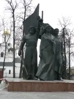 Мемориал в честь 30-летия Победы "Вечный огонь" в г. Владимире, площадь Победы
