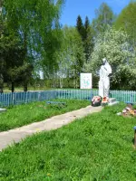 Мемориальная доска павшим в Великой Отечественной войне, Россия, Республика Коми, Прилузский район, село Гурьевка
