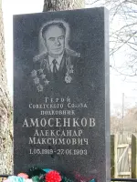 Могила Героя Советского Союза Амосенкова Александра Максимовича, Россия, Смоленская область, Велижский район, деревня Крутое