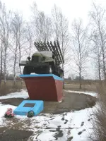 Памятник 17 ГМП – «Катюша», Россия, Смоленская область, Велижский район, деревня Кожеки