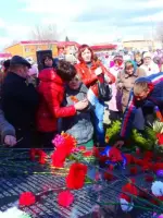 Памятный знак воинам, погибшим в Великой Отечественной войне., Россия, Республика Коми, Усть-Куломский район, село Усть-Кулом
