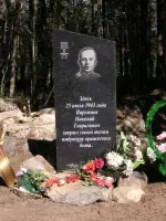 Памятник на месте гибели Н.Г. Варламова - Героя Советского Союза, Россия, Республика Карелия, Муезерский район, село Ругозеро