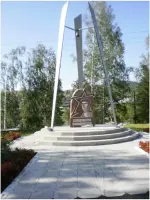 Памятник жителям поселка Темир-Тау, погибшим в годы Великой Отечественной войны, Россия, Кемеровская область, Таштагольский район, поселок городского типа Темиртау