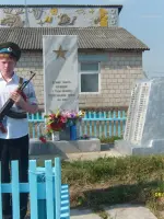 Мемориальная плита-обелиск, Россия, Республика Коми, Прилузский район, село Черемуховка