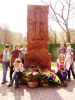 Хачкар в память армян, погибших на брянской земле во время Великой Отечественной войны, улица Дуки