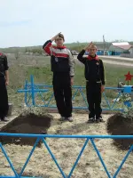Захоронение рядового Оберемченко А.С., Россия, Белгородская область, Вейделевский район, село Белый Колодезь