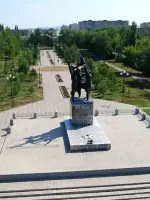 Мемориальный комплекс с вечным огнем в честь мелеузовцев, погибших в годы Великой Отечественной войны 1941-1945 гг., Россия, Республика Башкортостан, Мелеуз
