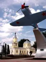 Макет самолета Ла-5, Россия, Белгородская область, Валуйский район, поселок городского типа Уразово