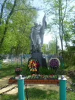 Братская могила на гражданском кладбище с. Знаменка, Россия, Курская область, Горшеченский район, село Знаменка