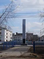 Стела в честь погибших в ВОв работников мелькомбината, улица Манкевича
