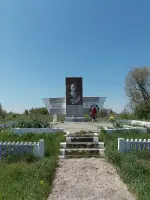Стела с барельефом Красиков Николай Максимович, Россия, Рязанская область, Ряжский район, поселок Куровщина