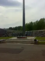 «Обелиск Славы» в поселке МУЛИНО и Памятная композиция – пушка на площади возле ГДО., Россия, Нижегородская область, Володарский район, поселок Мулино