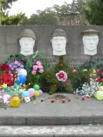Памятник в селе Тюхтете Красноярского края в честь тех, кто не вернулся с фронтов Великой Отечественной войны, Россия, Красноярский край, Тюхтетский район, село Тюхтет
