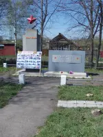 Мемориал в честь дуниловцев, погибших в годы Великой Отечественной войны и памятник земляку, Герою Советского Союза Кораблеву Константину, Россия, Ивановская область, Шуйский район, село Дунилово