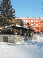 Танк Т-34-85 на постаменте, Россия, Алтайский край, Барнаул