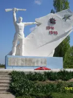 Памятник воинам-односельчанам Большекарайцам, погибшим в годы Великой Отечественной войны, Россия, Саратовская область, Романовский район, село Большой Карай