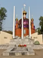 Мемориальный комплекс воинской славы в парке Победы, улица Мира